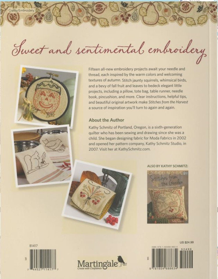 Stitches from the Harvest *Hand Embroidery Inspired by Autumn - Softcover Project Book* By: Kathy Schmitz