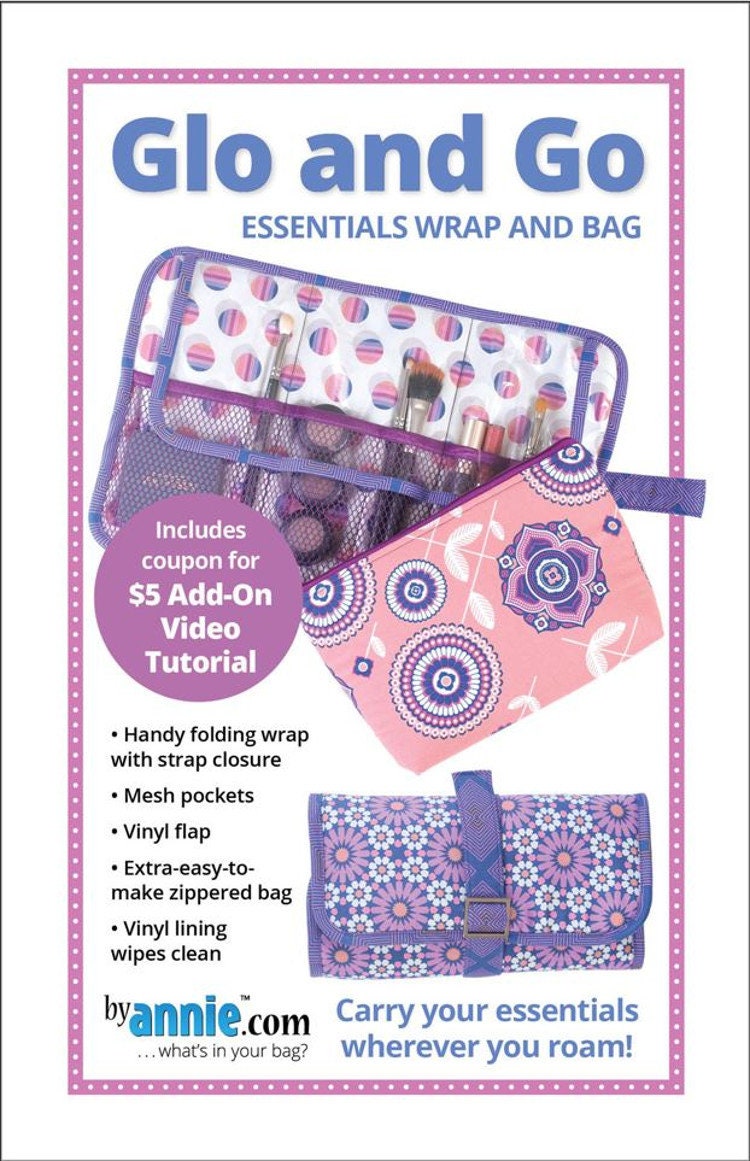 Glo and Go - Essentials Wrap & Bag *Sewing Pattern* Carry your essentials wherever you roam! From: by Annie