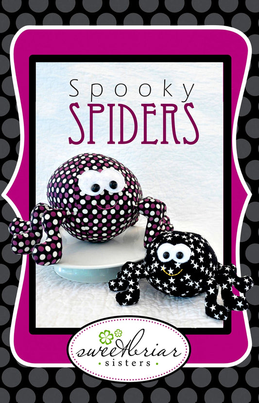 Spooky Spiders *Sewing Pattern - Halloween Stuffed Toy or Pincushion* From: SweetBriar Sisters