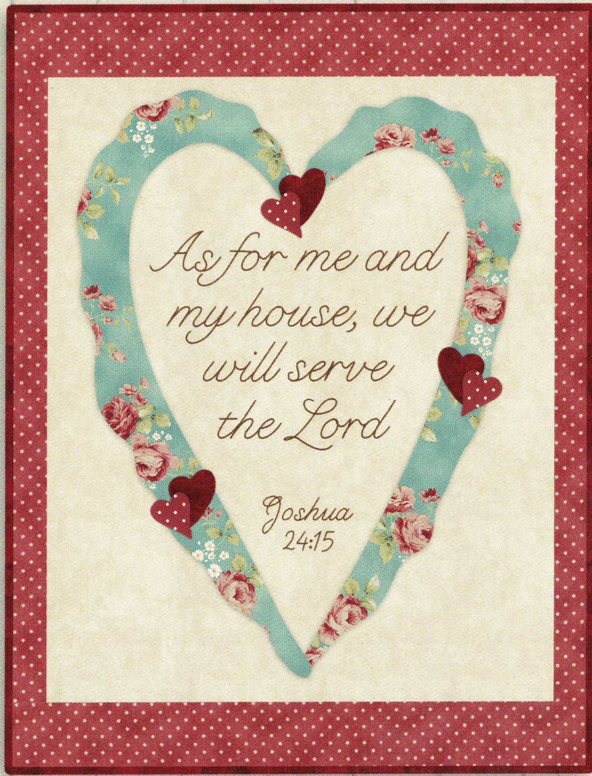 As For Me and My House *Embroidered Wall Hanging Sewing Pattern* From: Shabby Fabrics