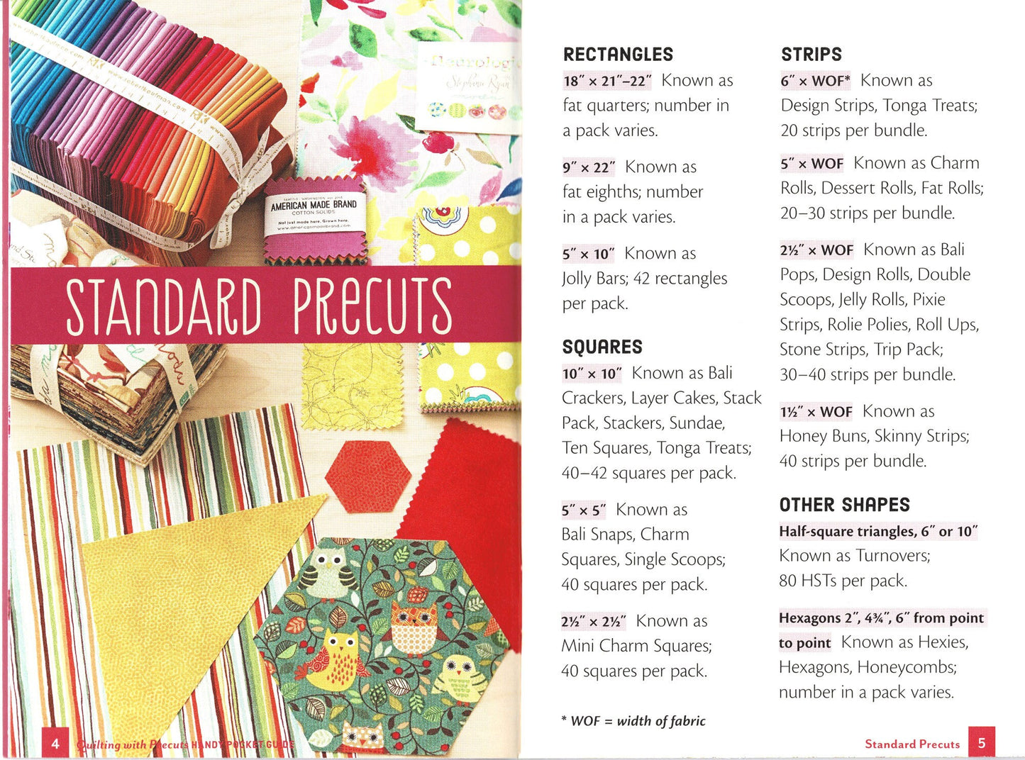 Quilting with Precuts Handy Pocket Guide *Softcover Booklet* By: Gailen Runge