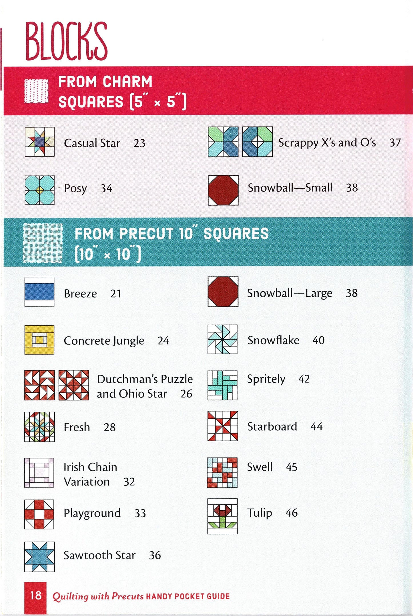 Quilting with Precuts Handy Pocket Guide *Softcover Booklet* By: Gailen Runge