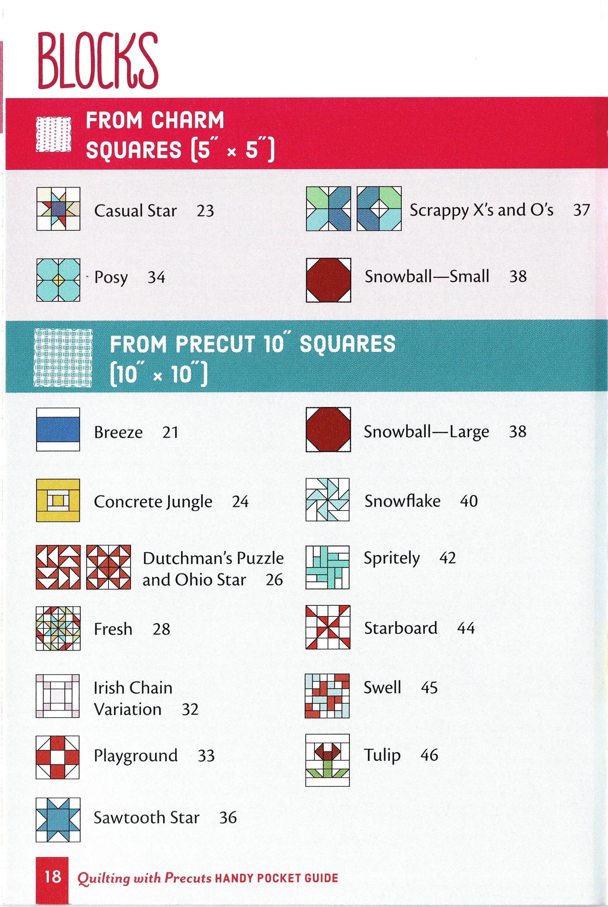 Quilting with Precuts Handy Pocket Guide *Softcover Booklet* By: Gailen Runge