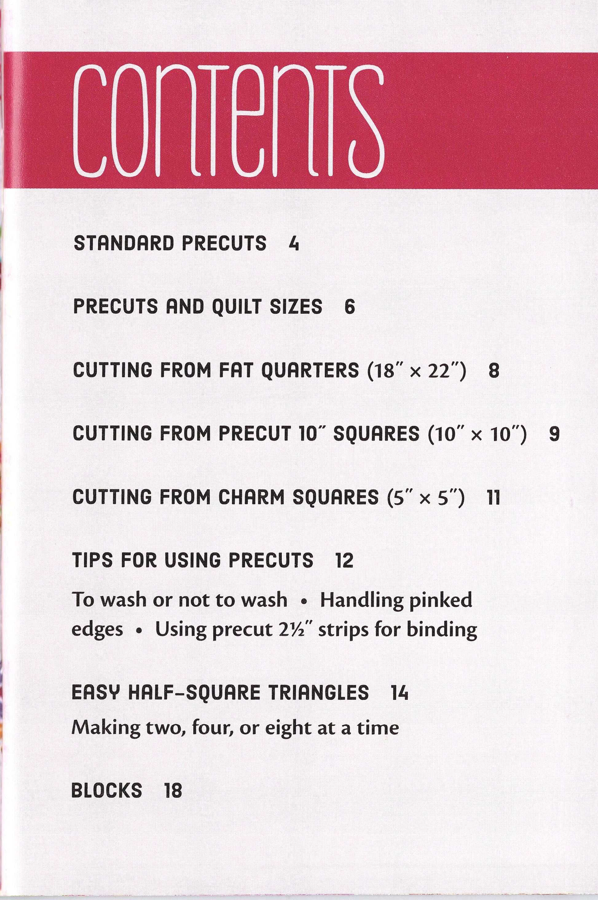 Quilting with Precuts Handy Pocket Guide *Softcover Booklet* By: Gailen Runge