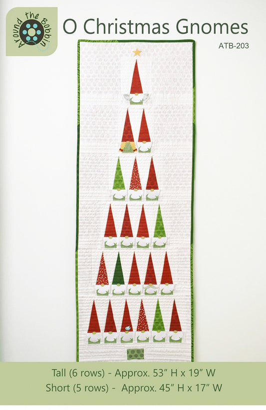 O Christmas Gnomes *Applique Wall Hanging - Sewing Pattern* From: Around the Bobbin