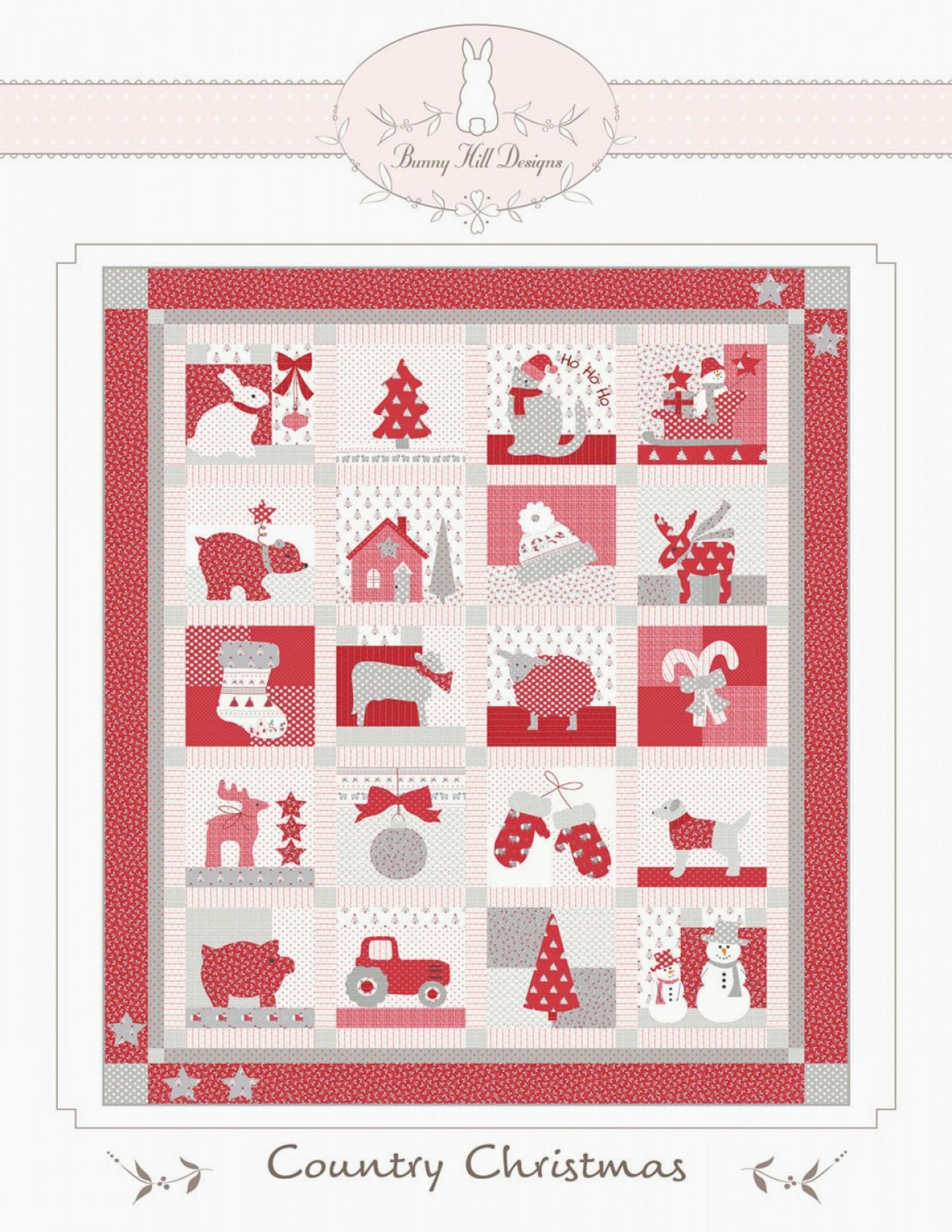 Country Christmas *10-Month Block of the Month Applique Quilt Pattern Set* By: Anne Sutton - Bunny Hill Designs