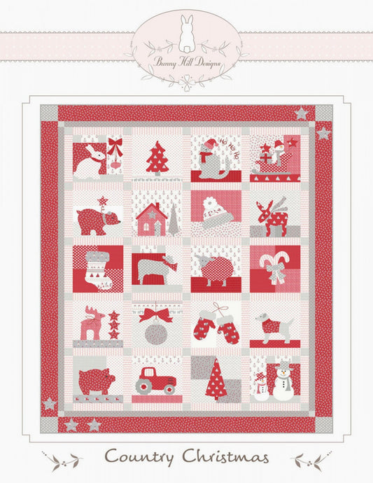Country Christmas *10-Month Block of the Month Applique Quilt Pattern Set* By: Anne Sutton - Bunny Hill Designs