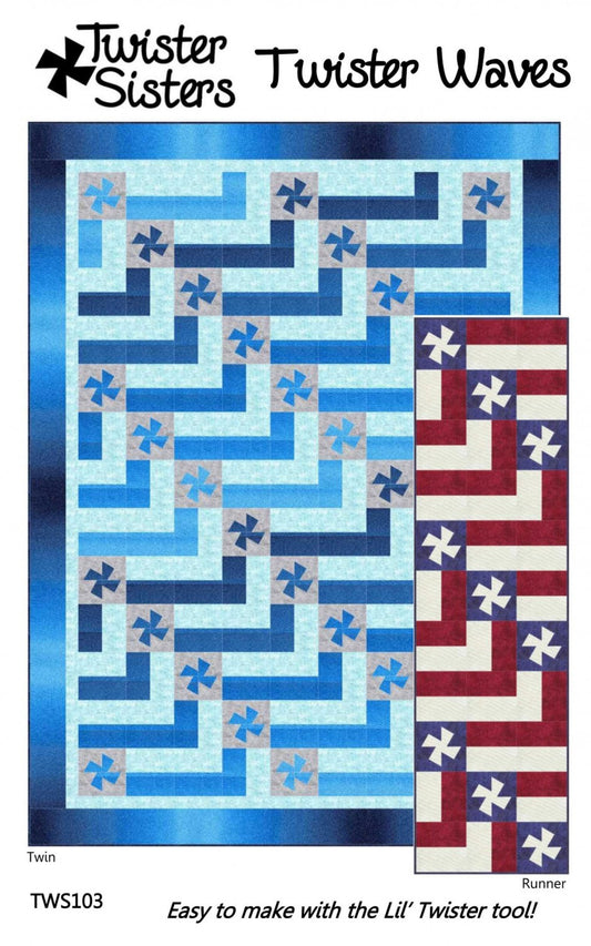 Twister Waves *Quilt Pattern - Uses the Lil' Twister Tool* From: Twister Sisters