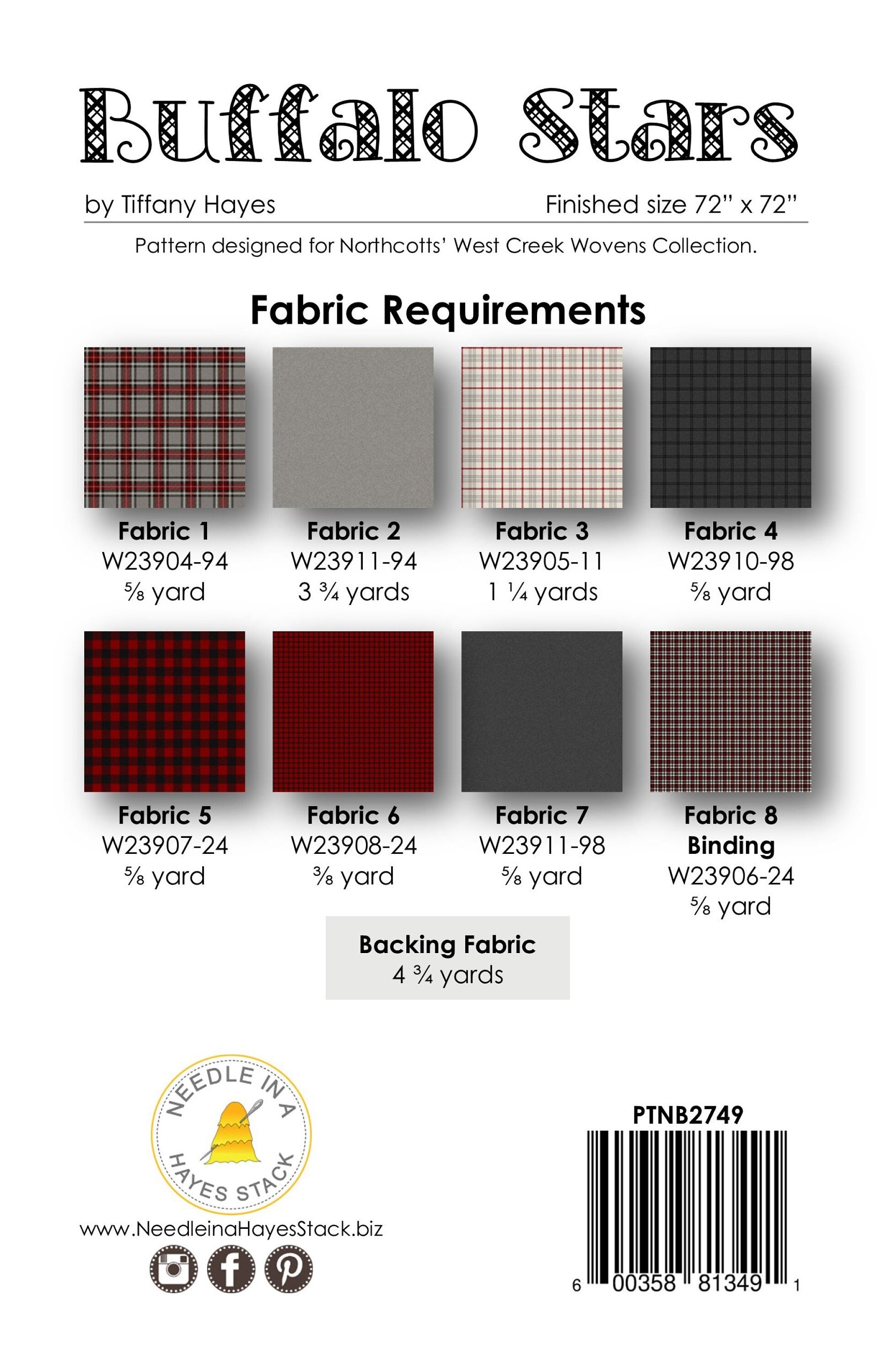 Buffalo Stars *Quilt Pattern* By: Tiffany Hayes - Needle in a Hayes Stack