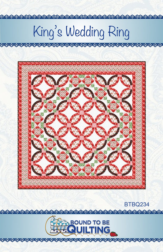 King's Wedding Ring *Pieced Quilt Pattern* From: Bound To Be Quilting