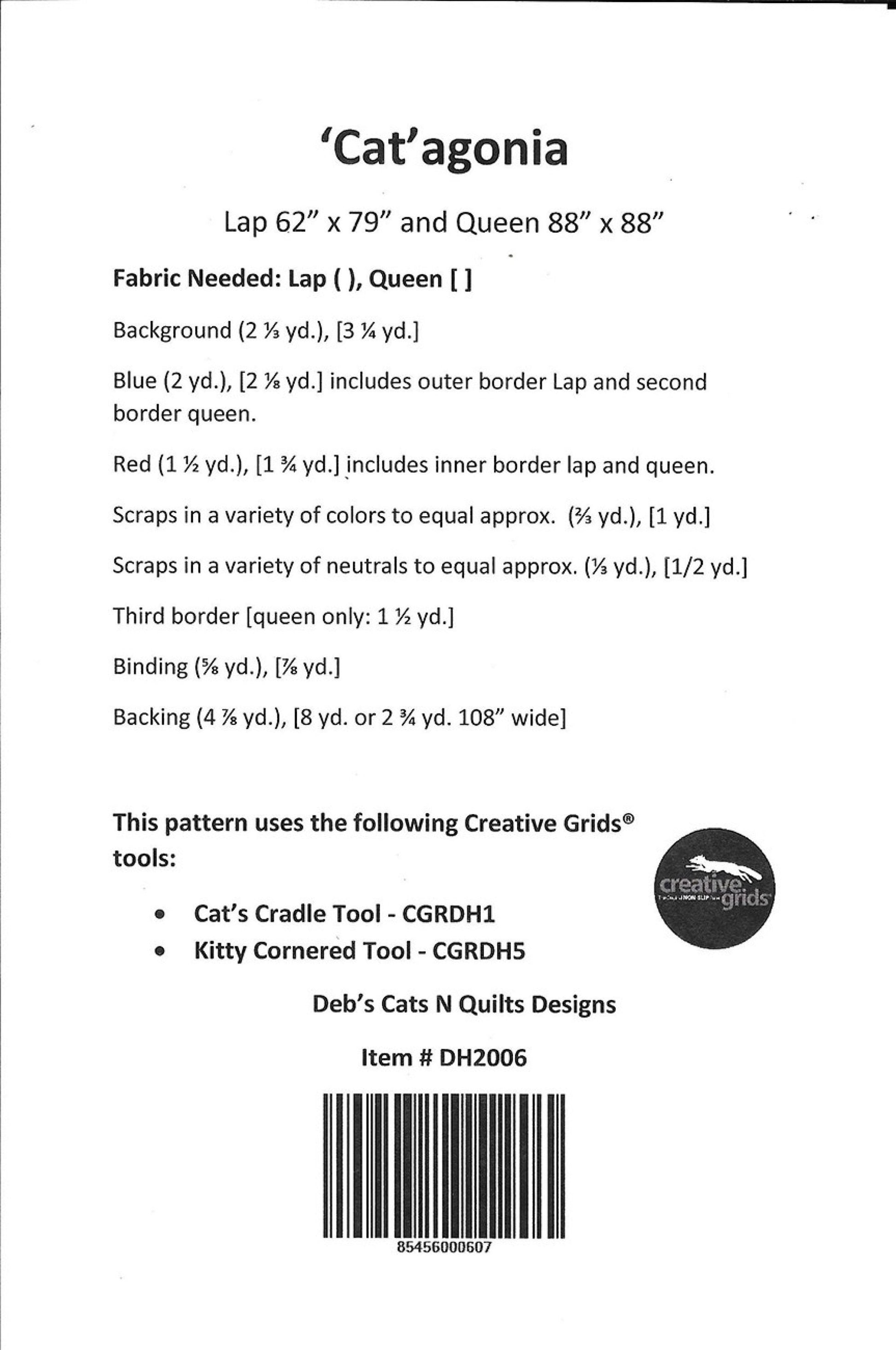 Cat'agonia *Quilt Pattern* By: Deb Heatherly - Deb's Cats N Quilts