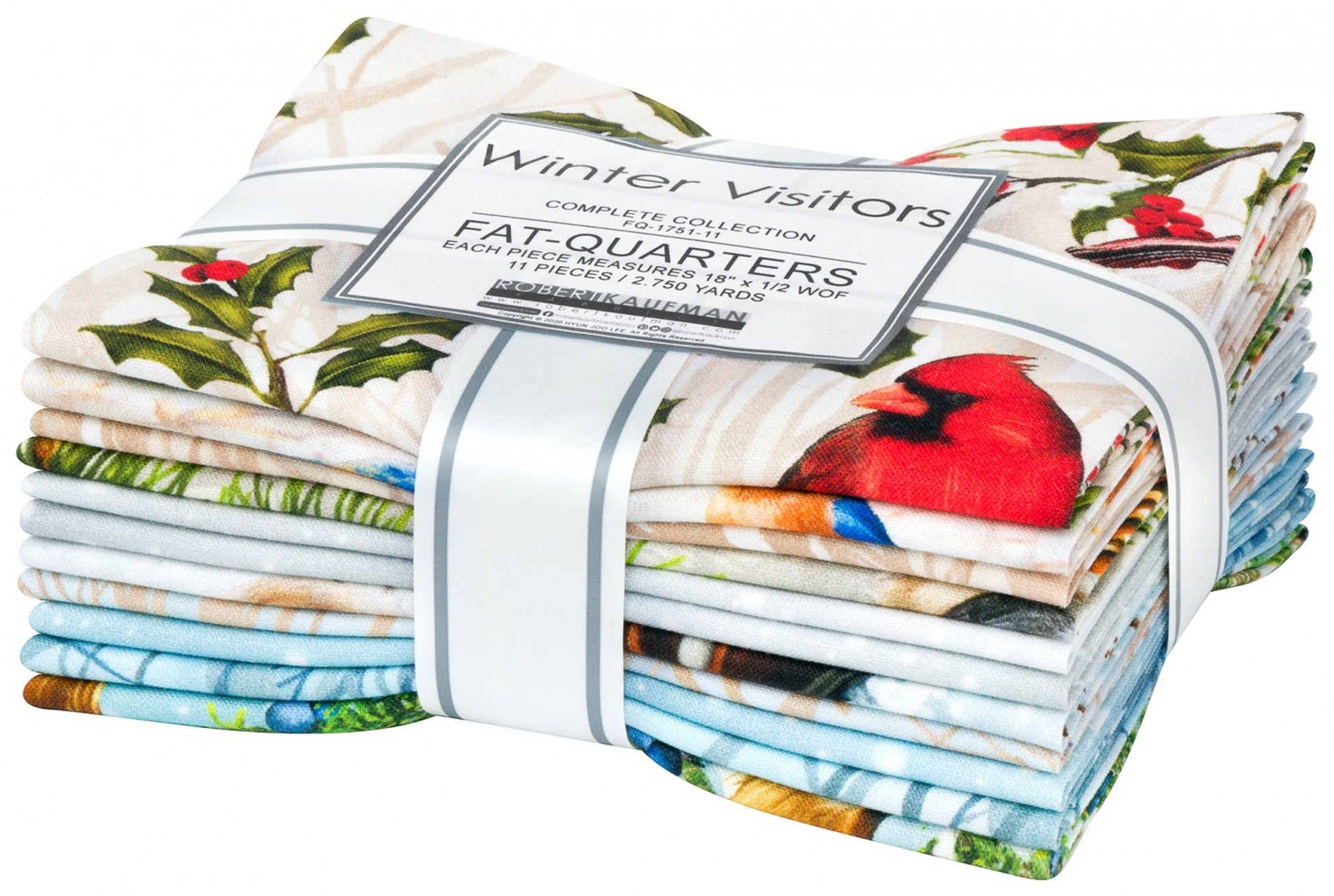 Winter Visitors - Complete Collection *Fat Quarter Bundle - 11 Pieces* By: Hyun Joo Lee & Kaufman Studios