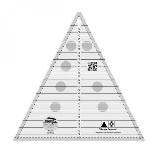 Triangle Squared Ruler *Acrylic* By: Karen Montgomery - Creative Grids