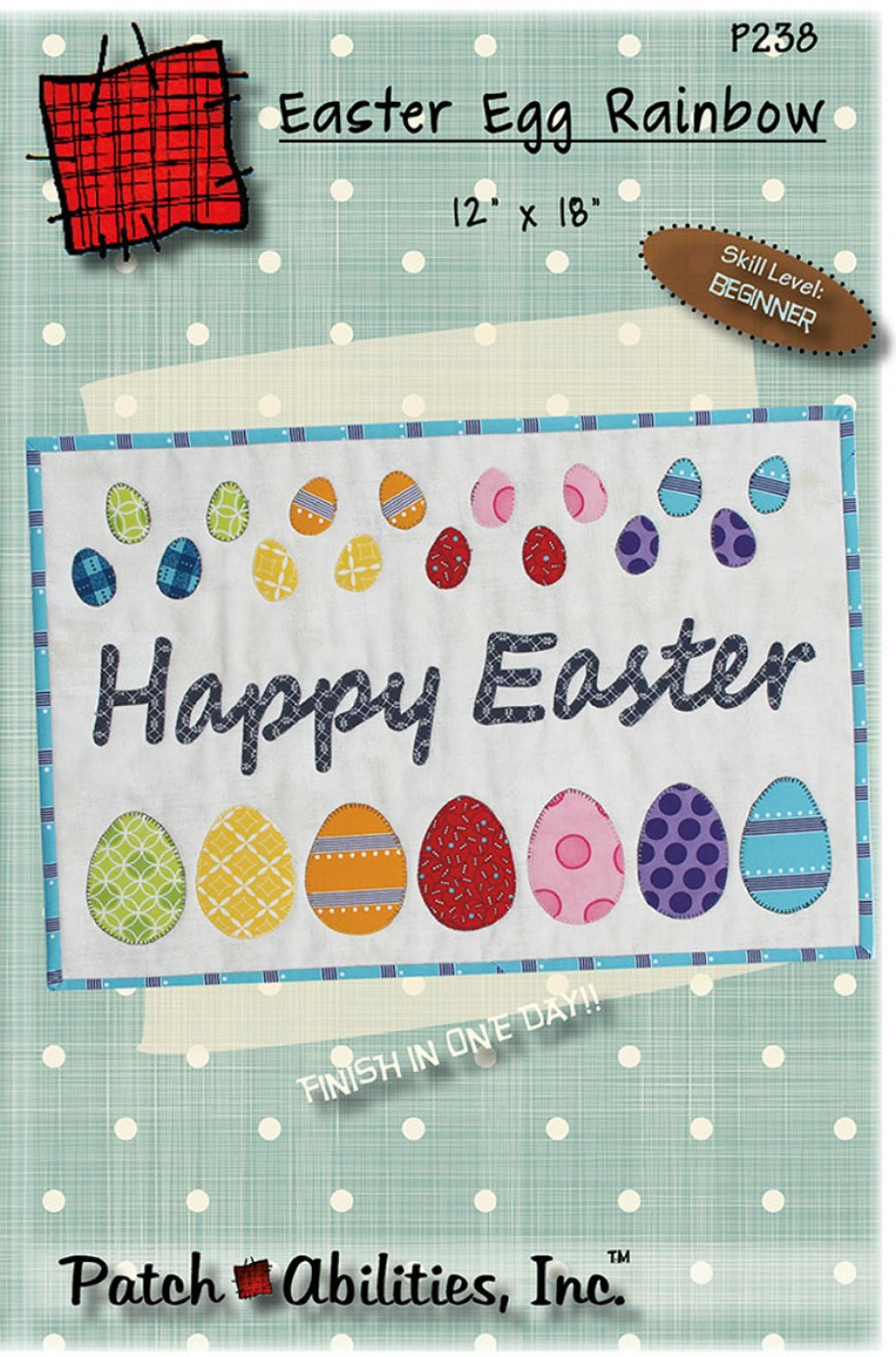 Easter Egg Rainbow *Quilted Applique Sewing Pattern* From: Patch Abilities