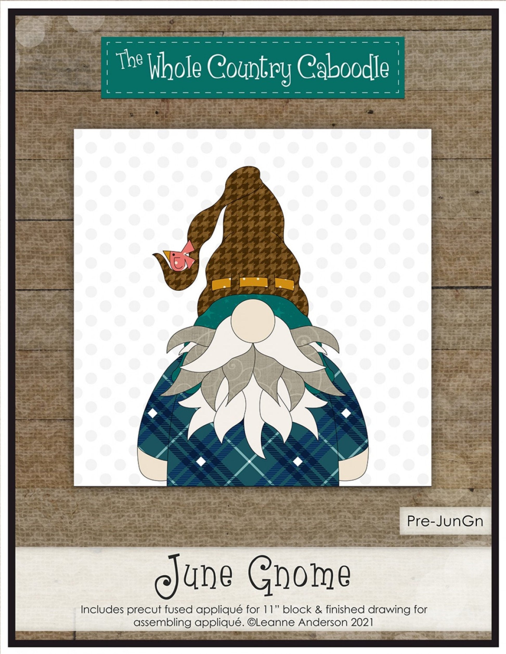 June Gnome *Pre-Cut Fusible Applique Pieces* From: The Whole Country Caboodle