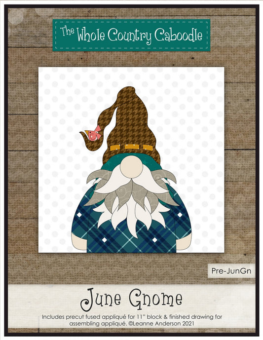 June Gnome *Pre-Cut Fusible Applique Pieces* From: The Whole Country Caboodle