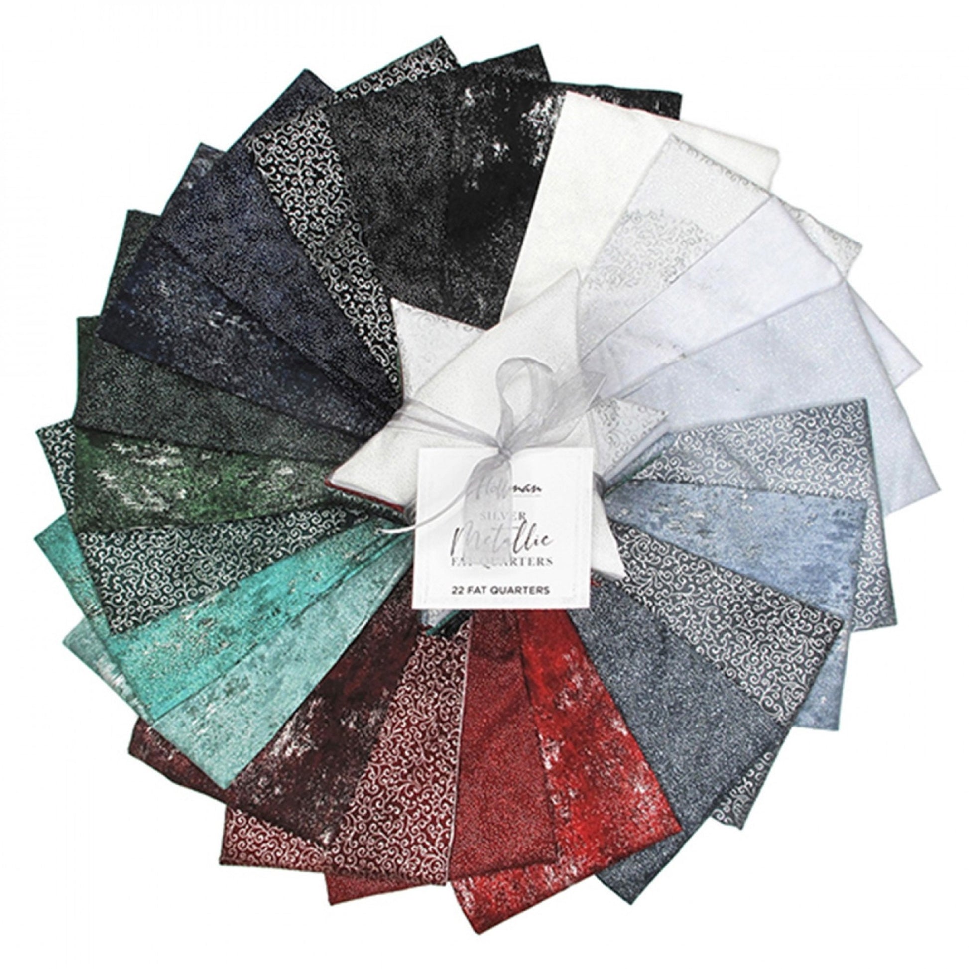 Metallic Blender - *Fat Quarter Bundle **Silver or Gold**- 22 Pieces* By: Hoffman Fabrics