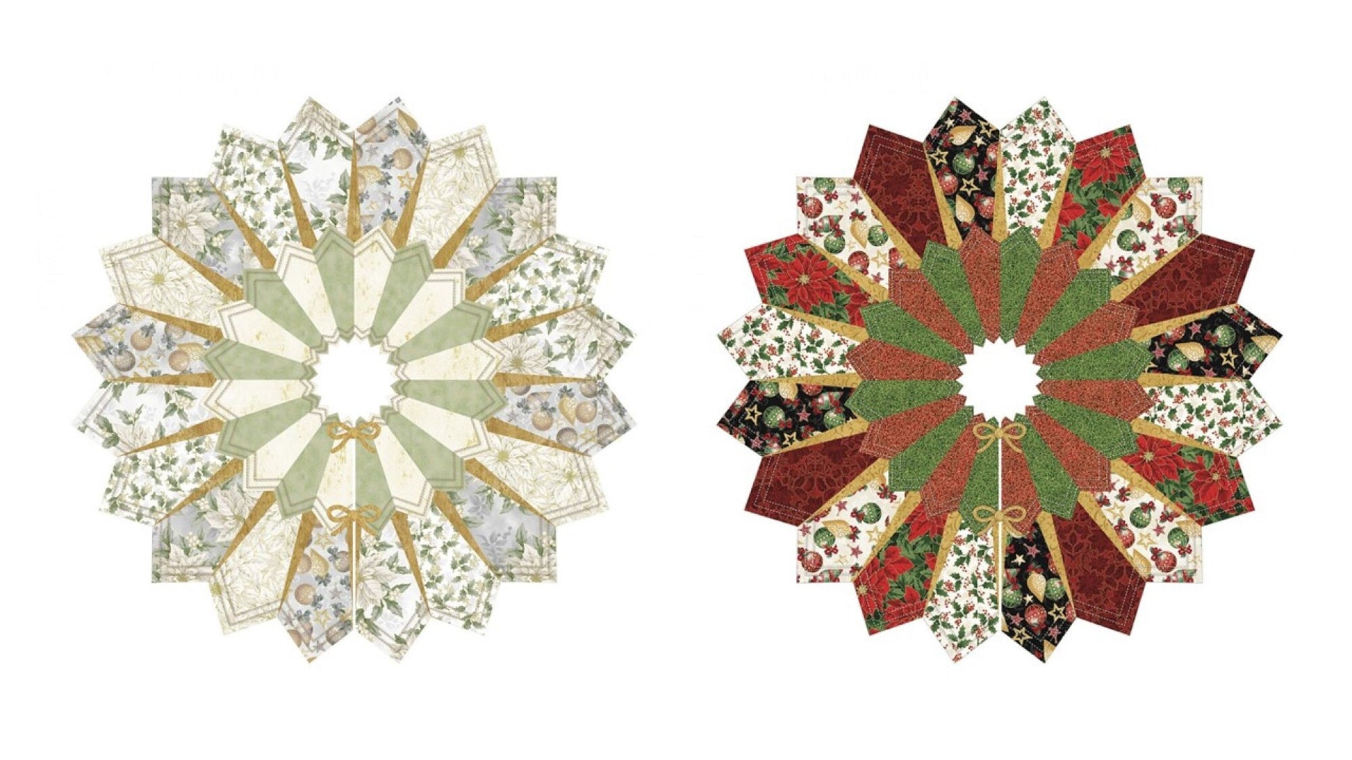 Dresden Christmas Tree Skirt 40" Diameter Kit (Includes Fabric & Pattern) From: Judit Hajdu For Hoffman Fabrics
