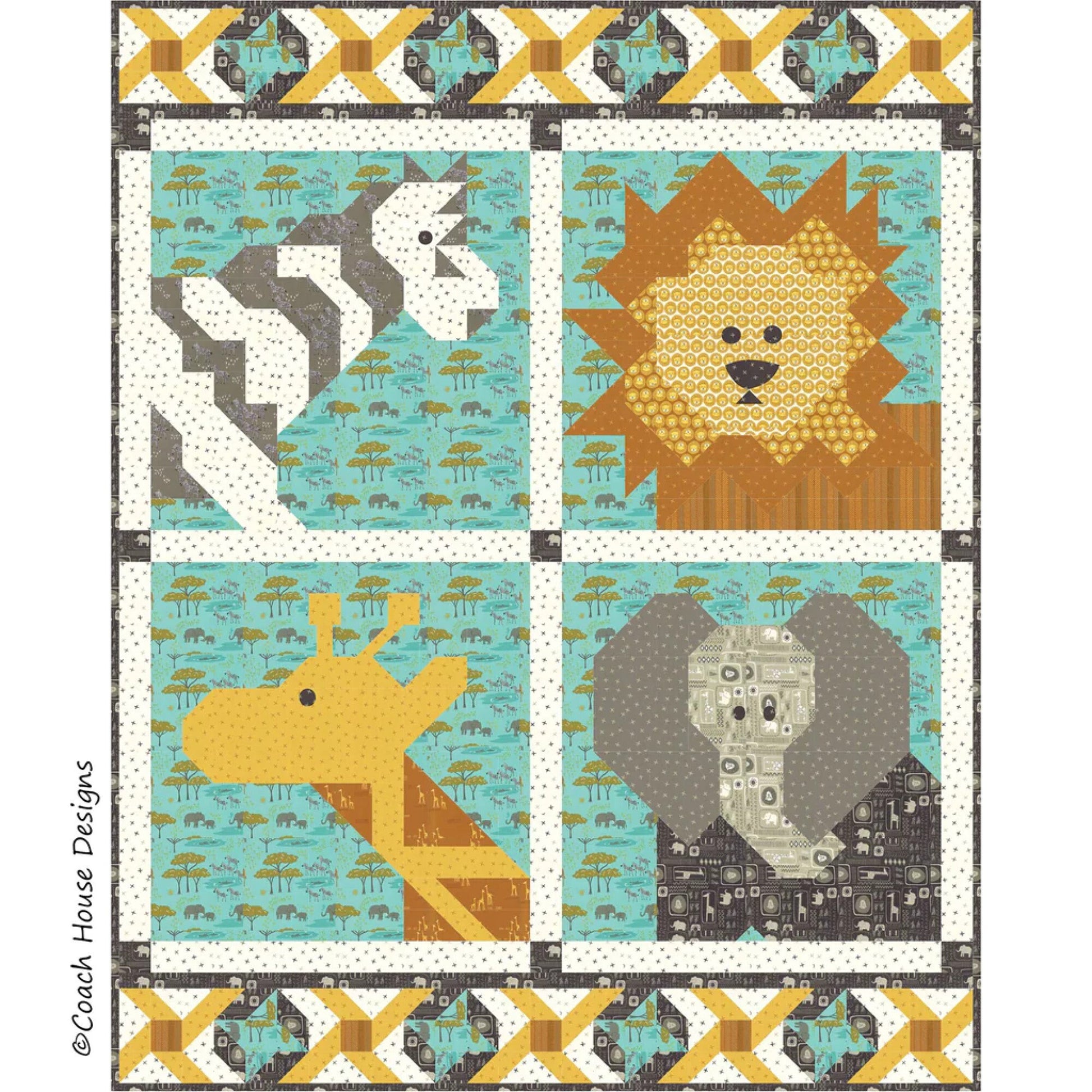 Safari Time *Quilt Pattern* By: Barbara Cherniwchan - Coach House Designs