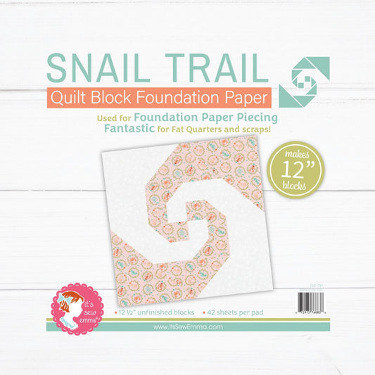 Snail Trail 12in Block Foundation Paper *42 sheets per pad* From: It's Sew Emma