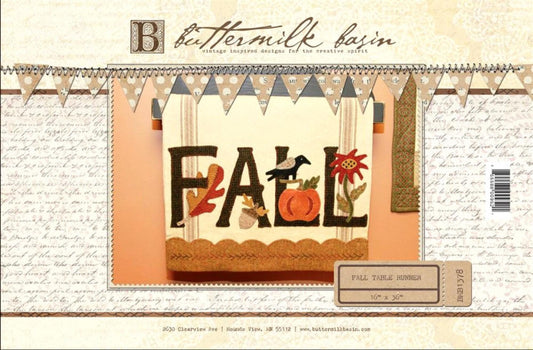 Fall *Table Runner Sewing Pattern* From: Buttermilk Basin Vintage Inspired Designs