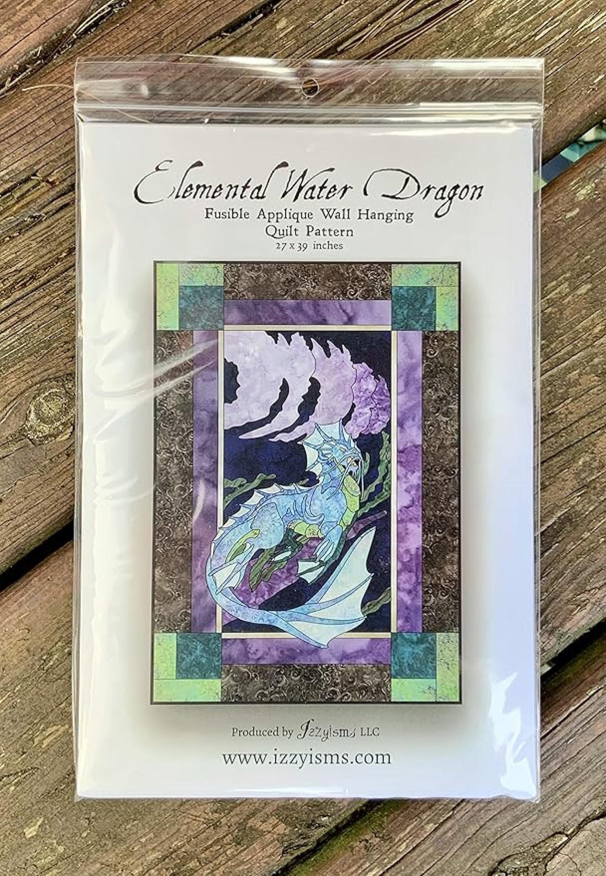 Elemental Water Dragon *Wall Hanging Quilt Pattern* From: Izzyisms