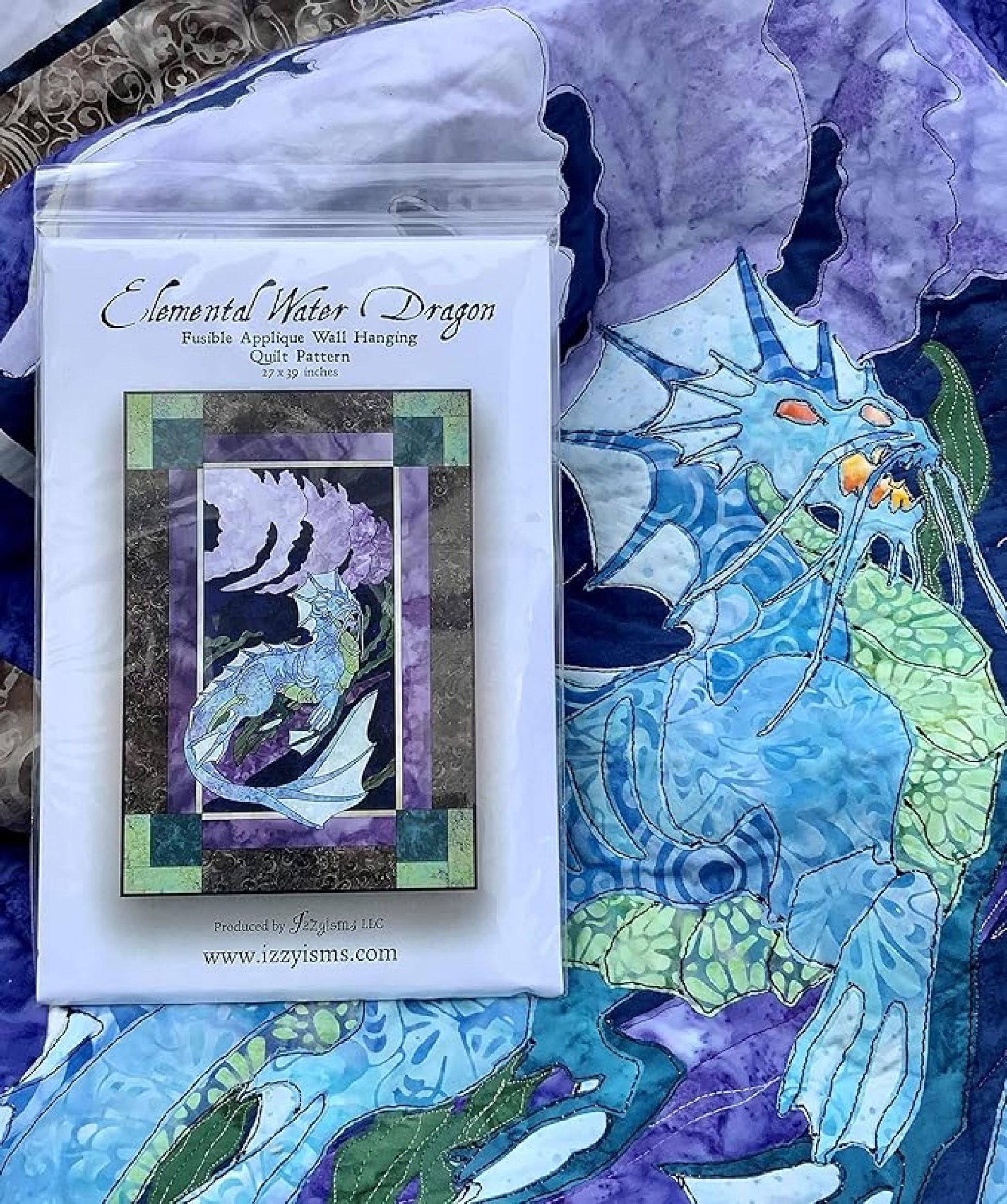 Elemental Water Dragon *Wall Hanging Quilt Pattern* From: Izzyisms