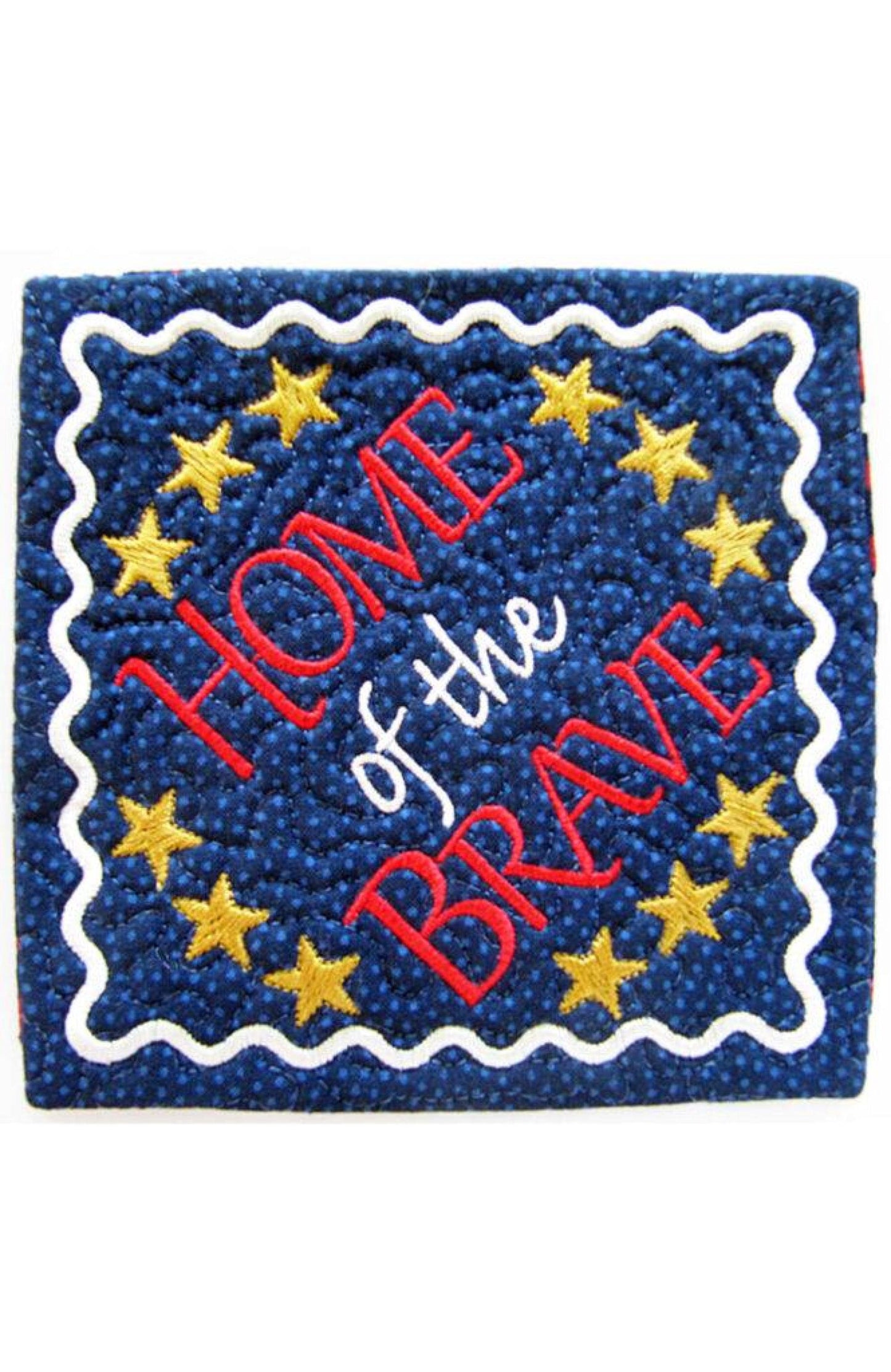 Four Cheers for the Red, White & Blue Coasters *Machine Embroidery CD* From: Janine Babich Designs